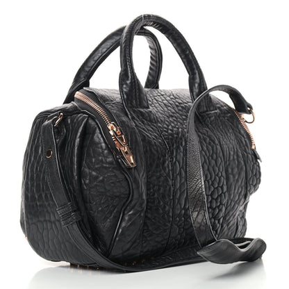 Alexander Wang Pebbled Lambskin Mini Rockie Black Rose Gold Hardware 3 of 11