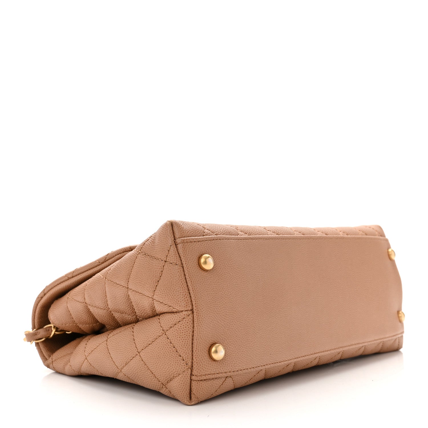 Chanel Caviar Lizard Quilted Small Coco Handle Flap Beige 4 of 11