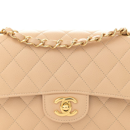 Chanel Caviar Quilted Small Double Flap Beige 8 of 11