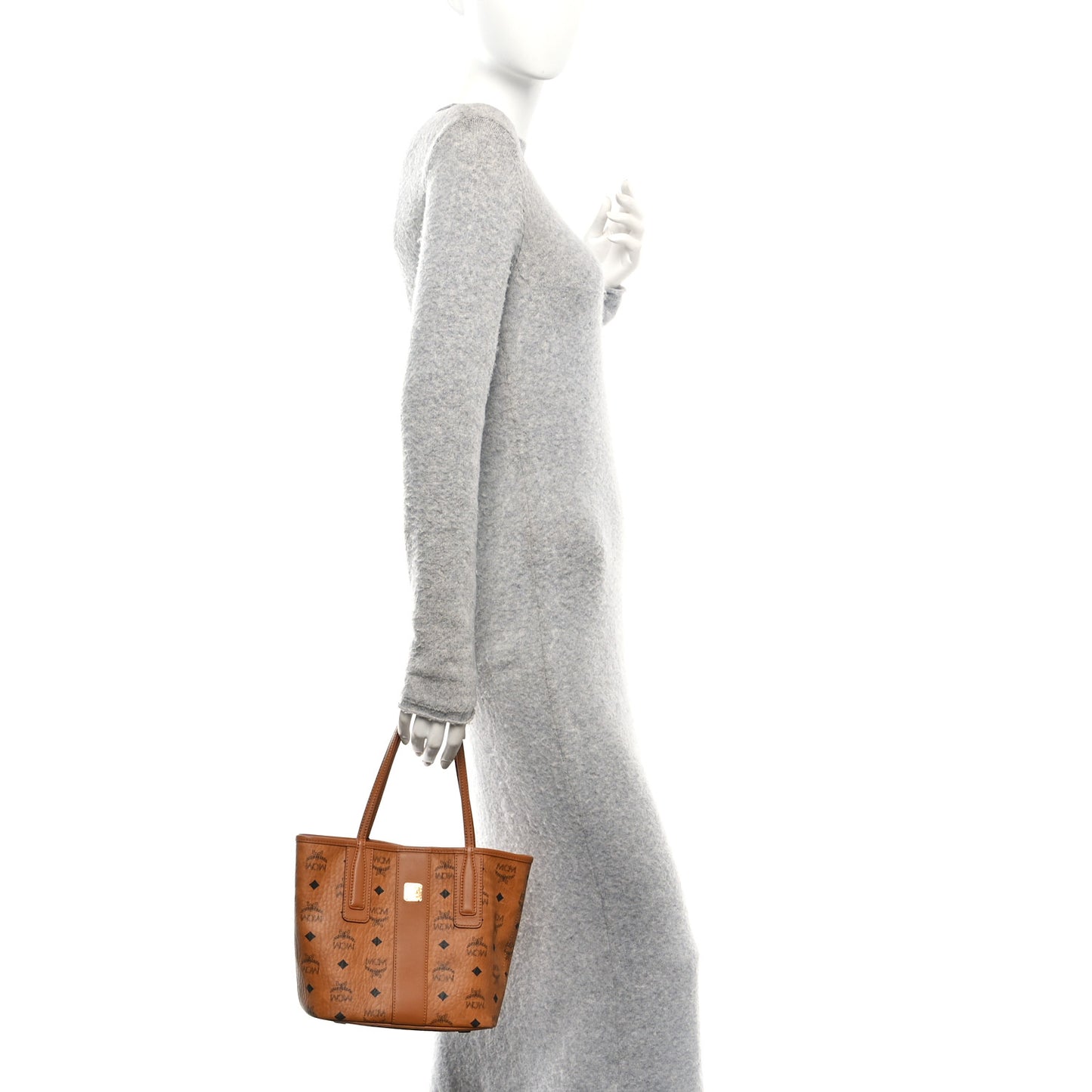 Visetos Mini Liz Reversible Shopper Tote Cognac