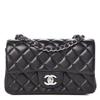 Chanel Lambskin Quilted Mini Rectangular Flap Black 1 of 12