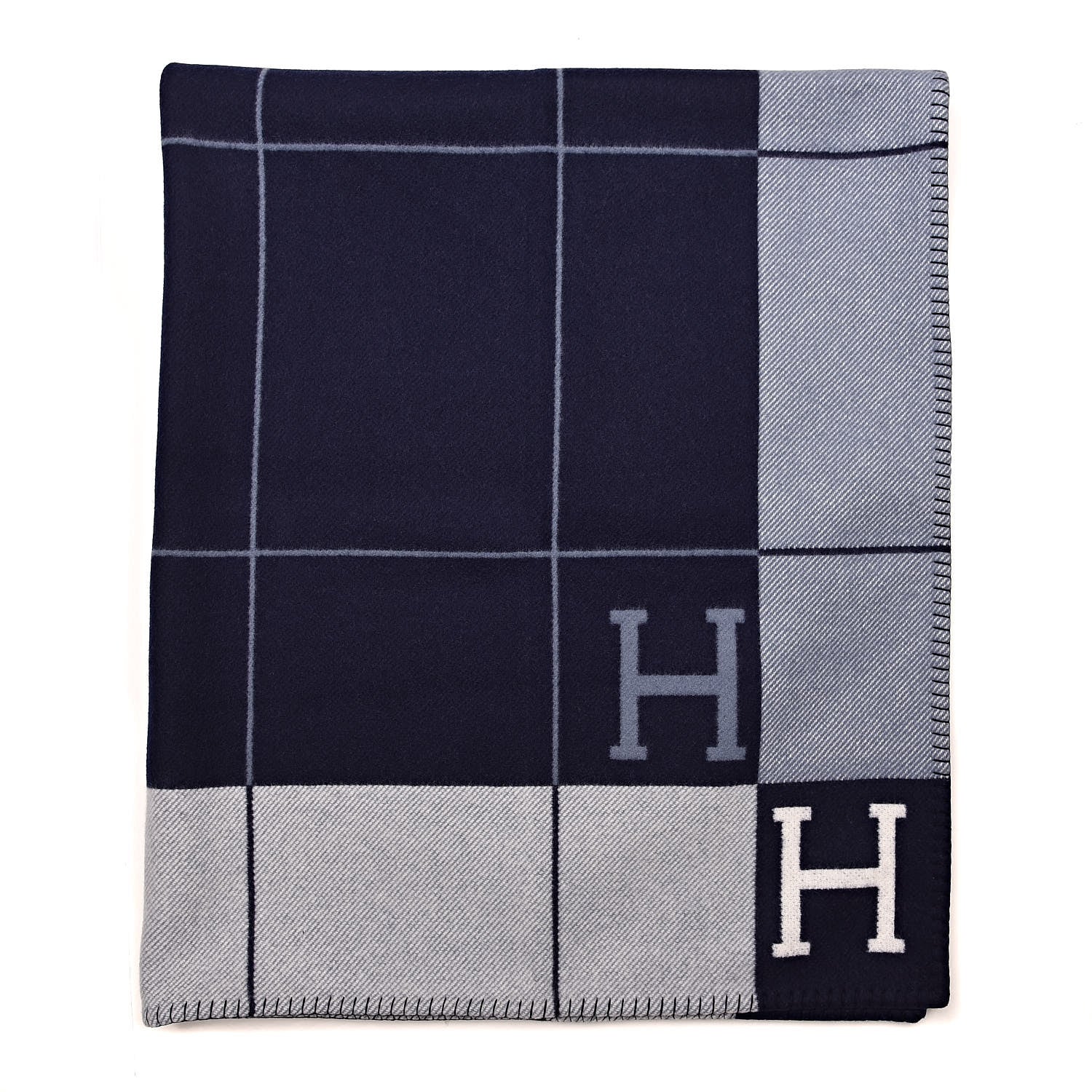 Hermes Wool Cashmere Avalon III Blanket Caban Ecru 3 of 4