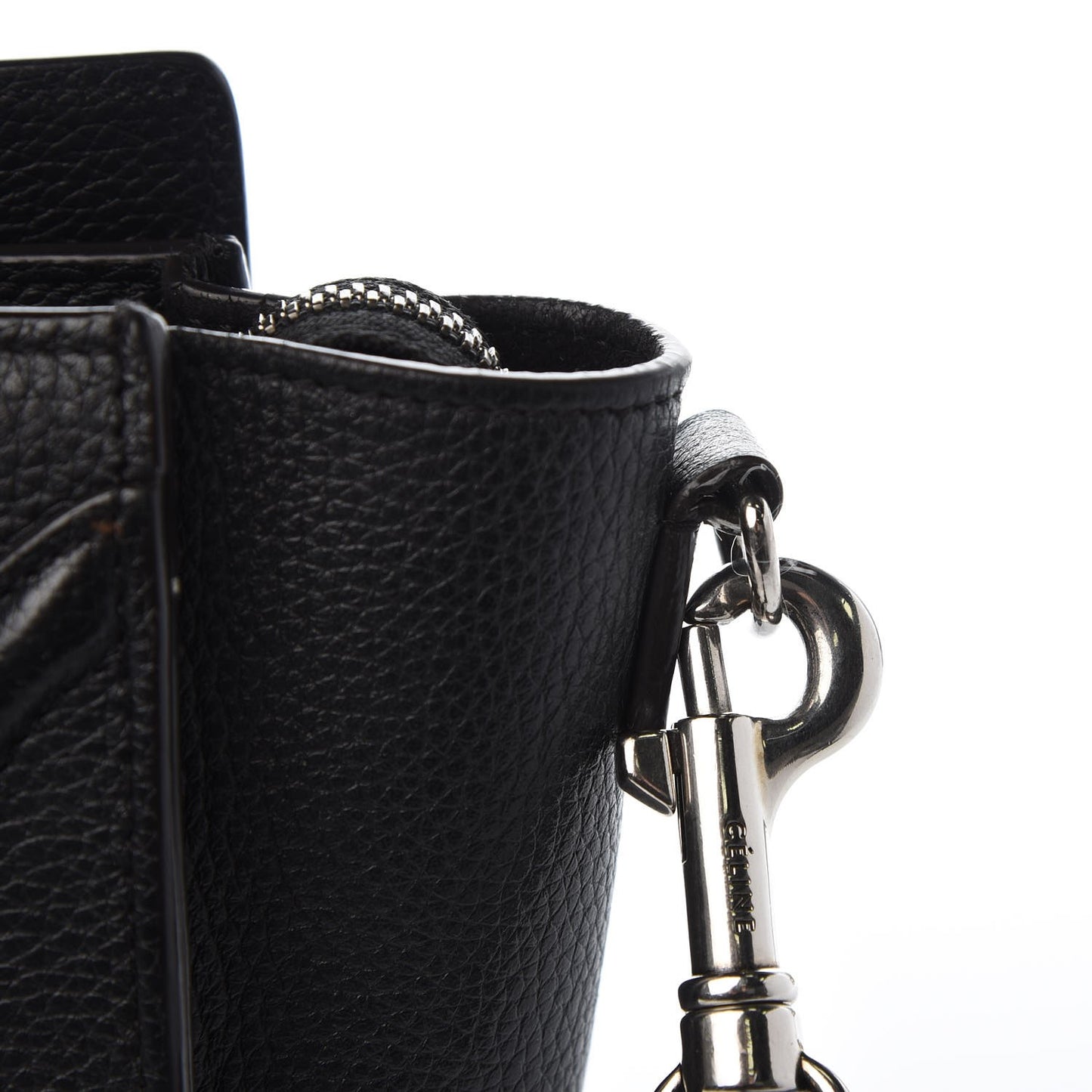 Drummed Calfskin Nano Luggage Black