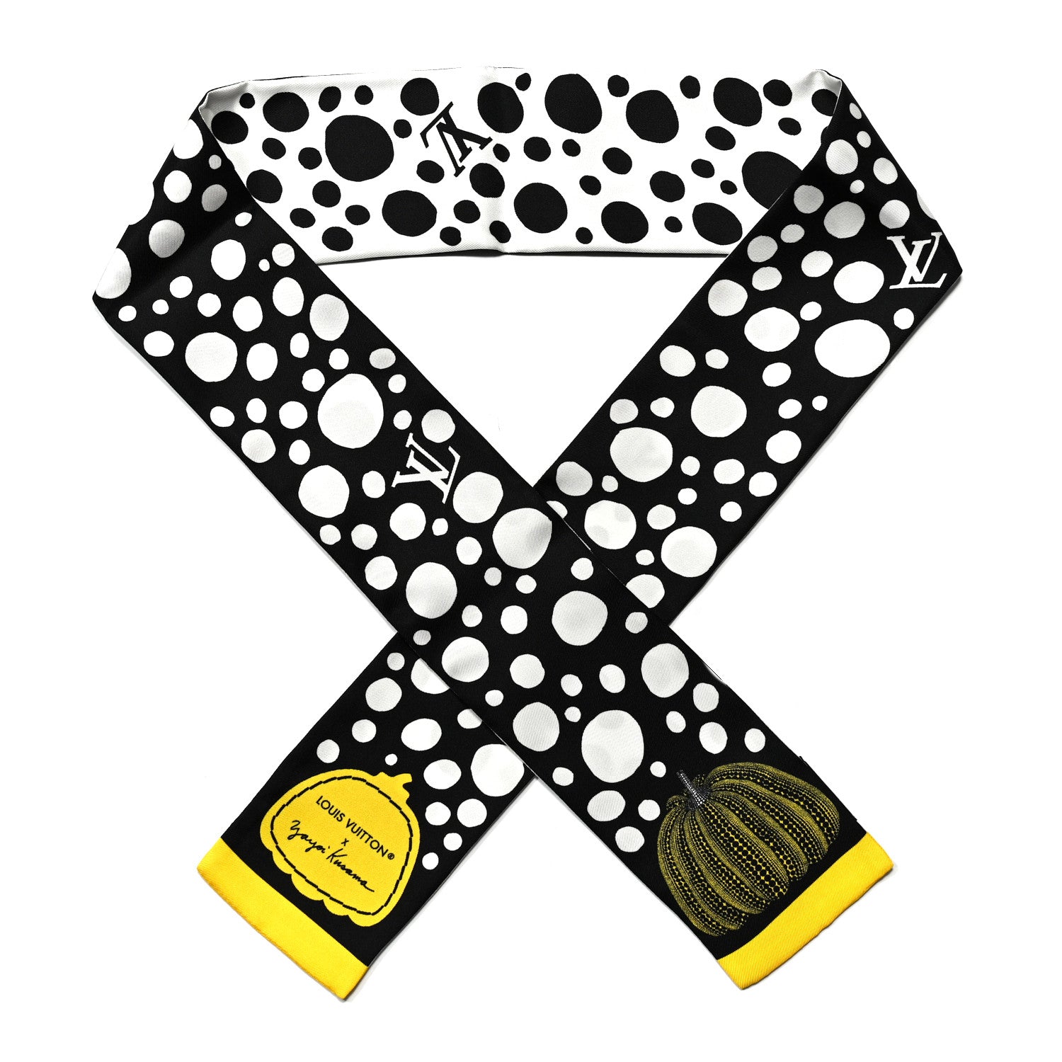 Louis Vuitton LV x YK Infinity Dots Bandeau Black Yellow White 1 of 3