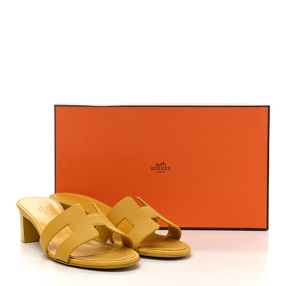 Hermes Epsom Oasis Sandals 36.5 Jaune Sable 9 of 9