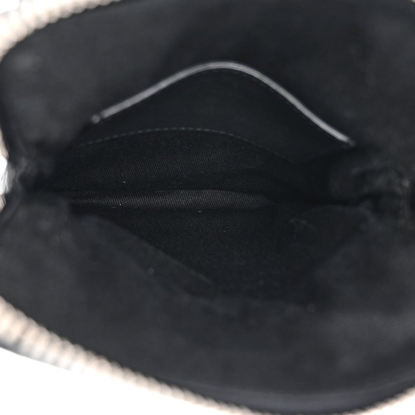 Calfskin Gancini Embossed Travel Pouch Black