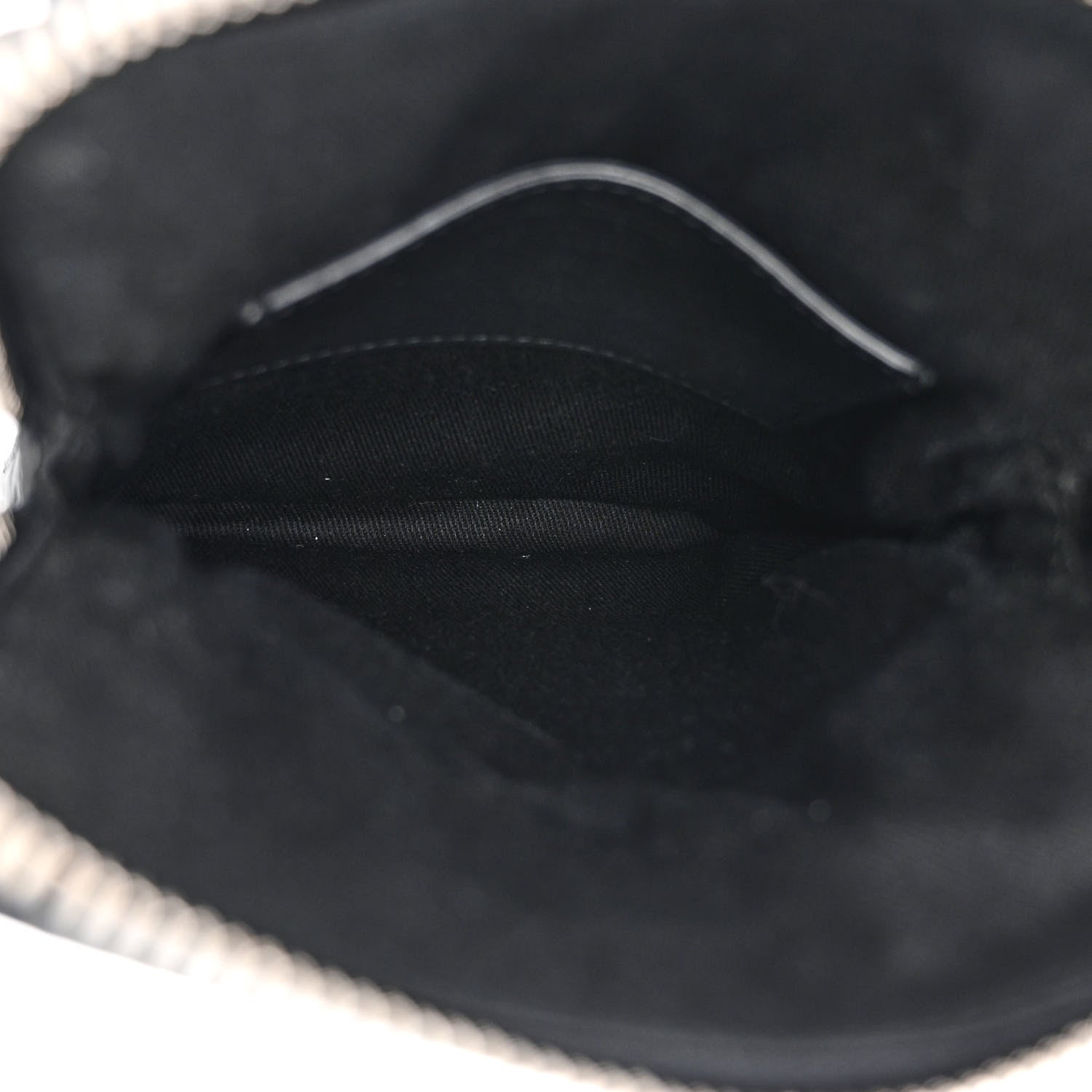 Salvatore Ferragamo Calfskin Gancini Embossed Travel Pouch Black 5 of 9