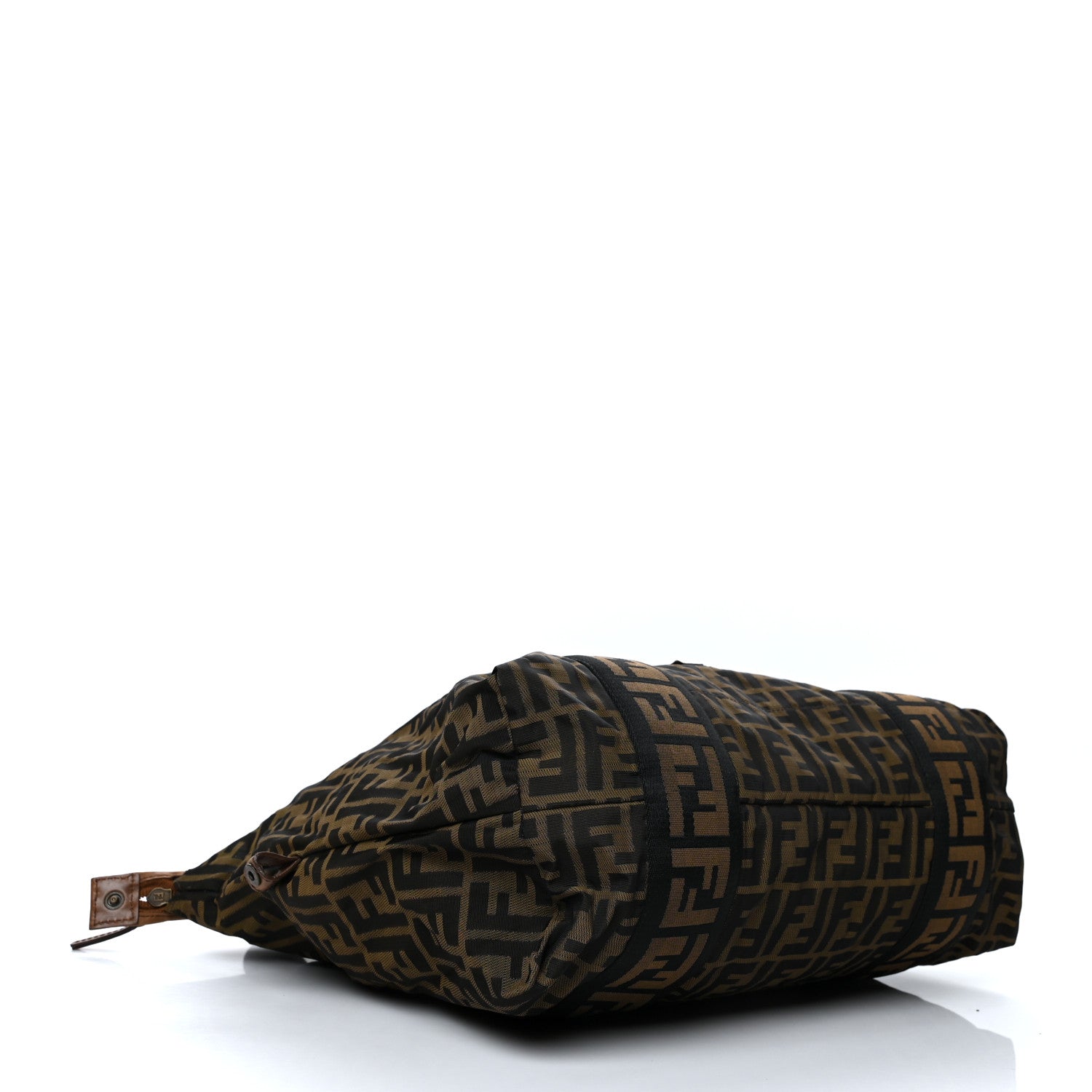Fendi Zucca Vitello Patchwork Shoulder Bag Tobacco Sabbia 4 of 9