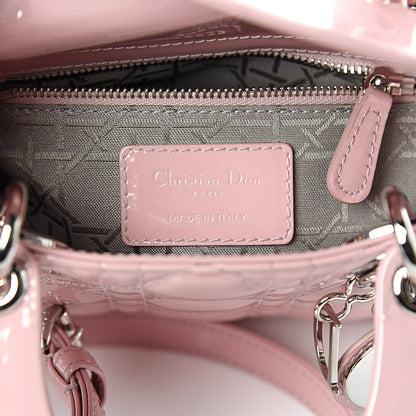Christian Dior Patent Cannage Mini Lady Dior Pink 6 of 12