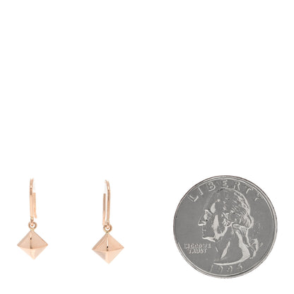 Hermes 18K Rose Gold Clou d'H Drop Earrings 2 of 4