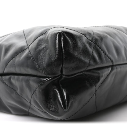 Chanel Shiny Calfskin Quilted Small Chanel 22 Black 10 of 12