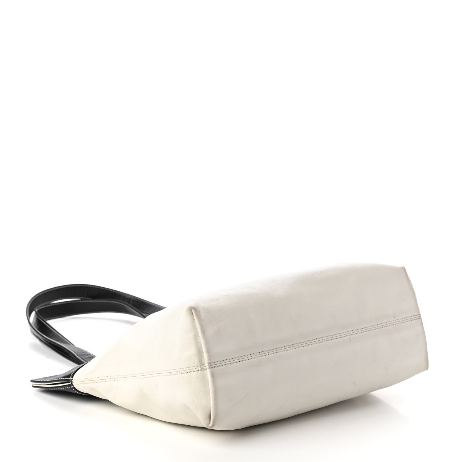 Chanel Lambskin CC Bi-Color Tote White Black 4 of 13