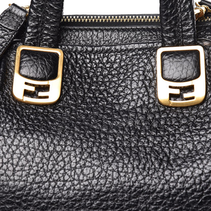 Fendi Pebbled Calfskin Small Chameleon Tote Black 8 of 16