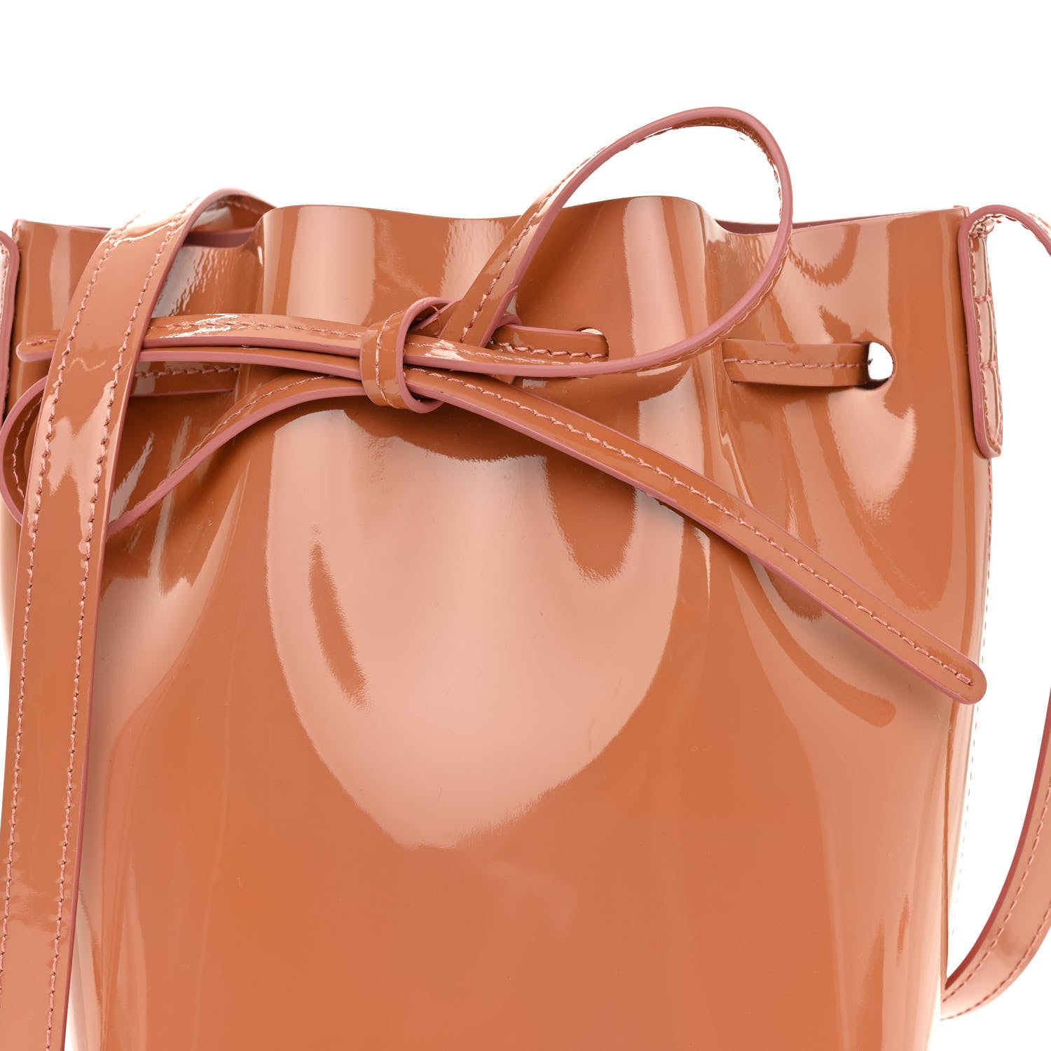 Mansur Gavriel Patent Calfskin Mini Mini Bucket Blush 7 of 9