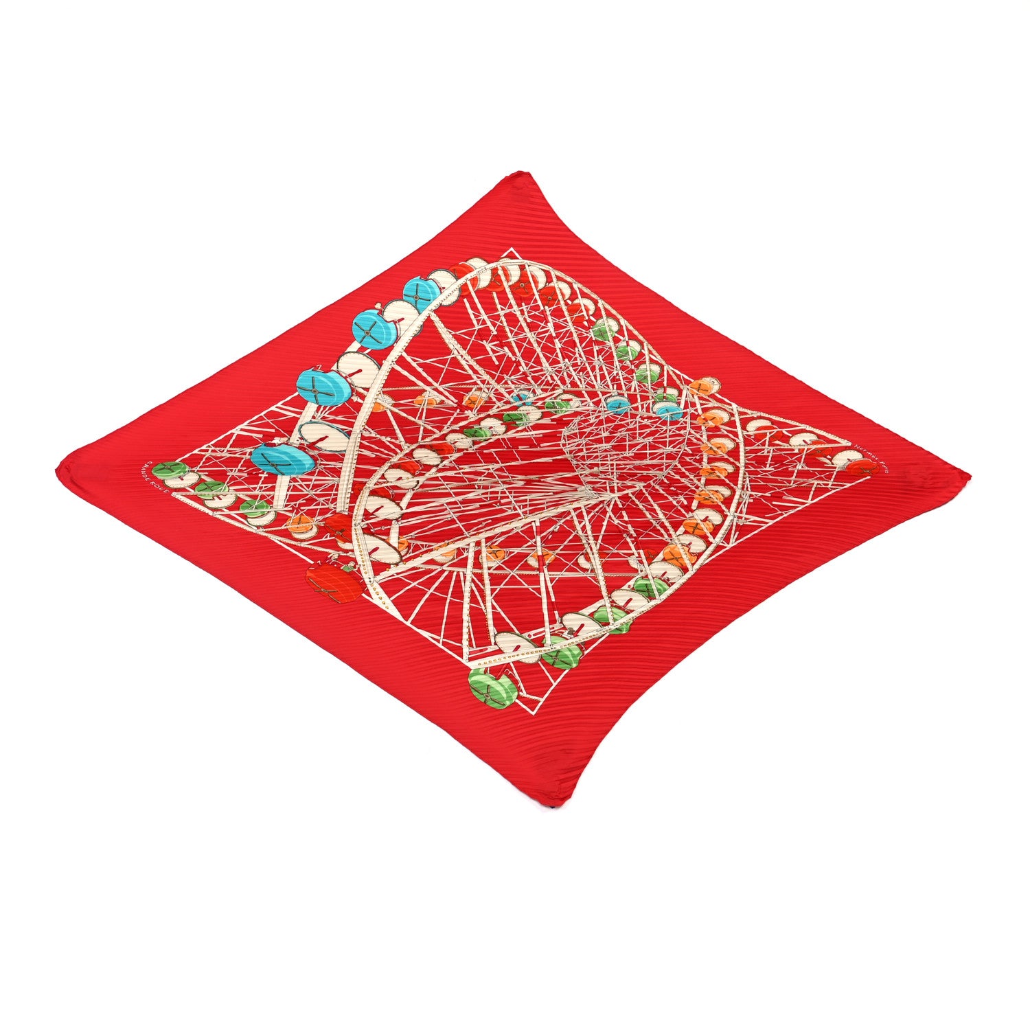Hermes Silk Plisse Grande Roue Scarf 90 1 of 6