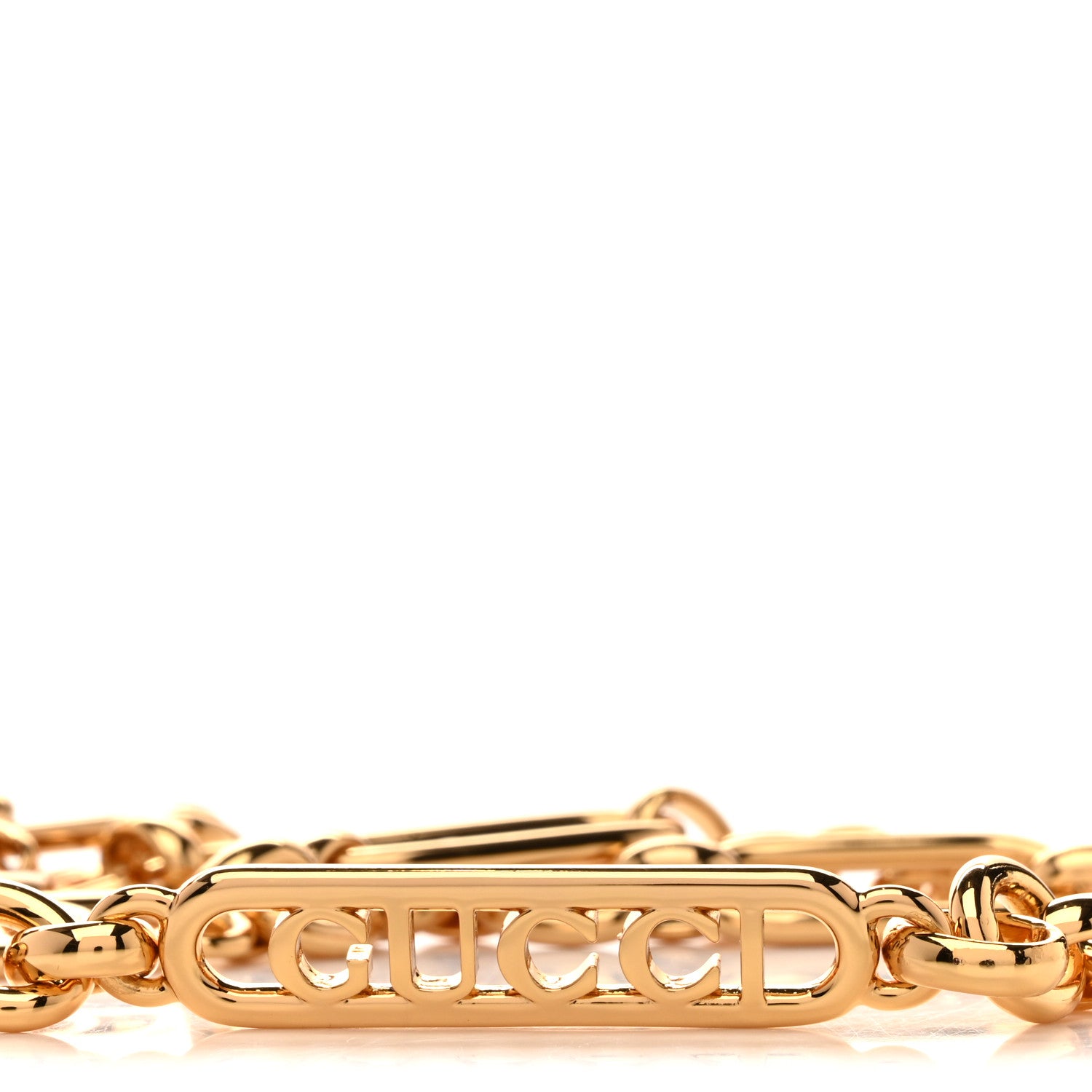 Gucci Logo Chain GG Belt 65 Gold 3 of 4