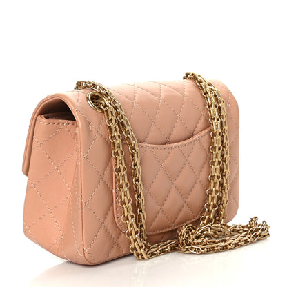 Chanel Aged Calfskin Quilted 2.55 Reissue Mini Flap Beige 3 of 9