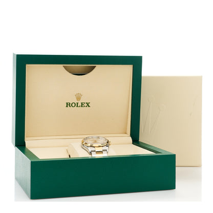 Rolex Stainless Steel 18K Yellow Gold Diamond 36mm Oyster Perpetual Datejust Watch Silver Roman 126233 2 of 5