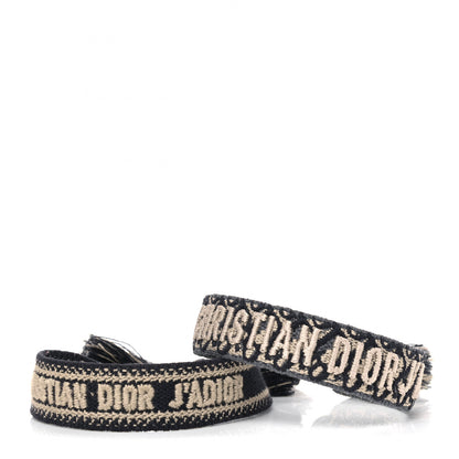 Christian Dior Woven Cotton J'Adior Friendship Bracelet Set Navy 1 of 5