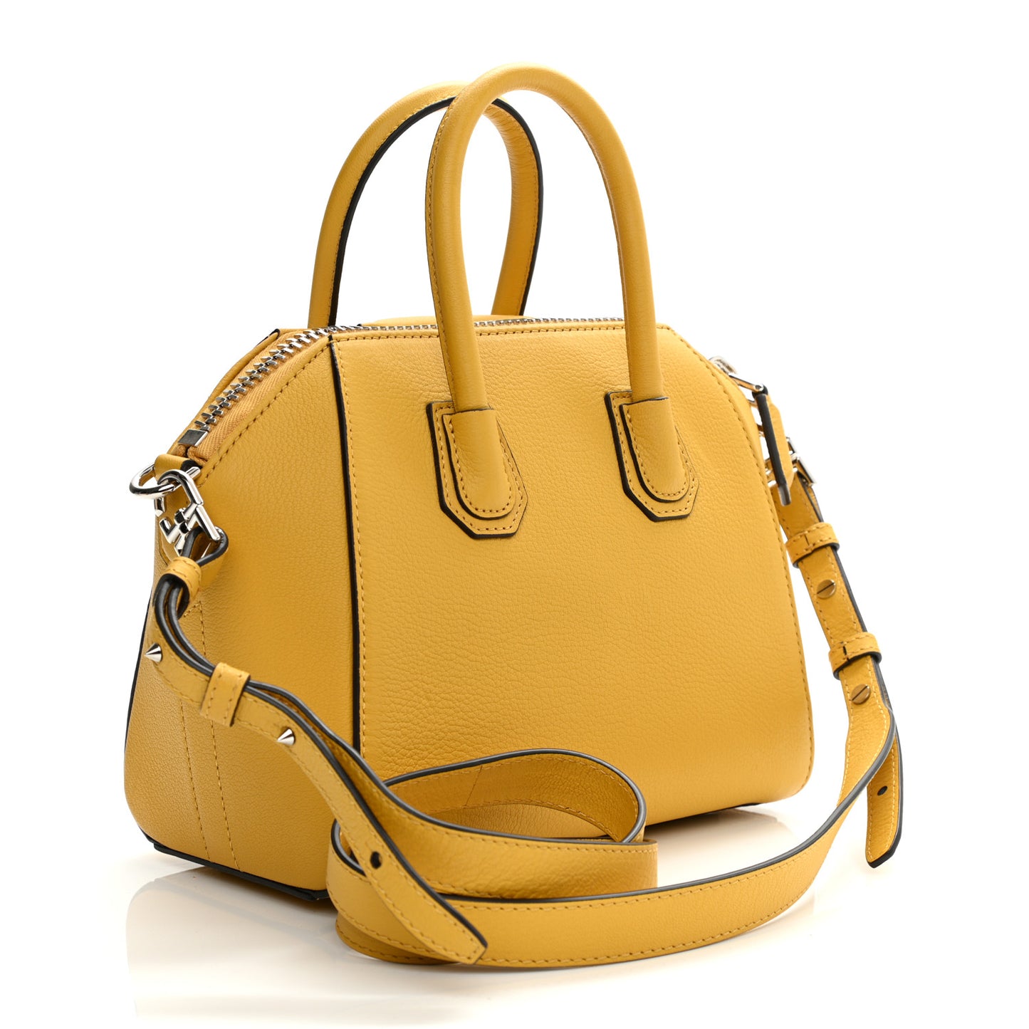 Sugar Goatskin Mini Antigona Dark Yellow