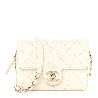 Chanel Caviar Quilted Like A Wallet Flap White 1 of 11