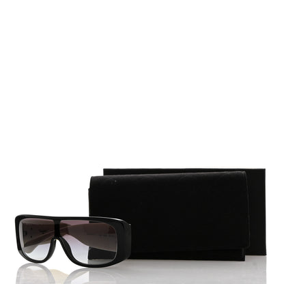 Chanel Acetate Shield Sunglasses 71466 White Black 8 of 8