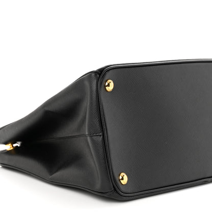 Prada Saffiano Medium Galleria Double Zip Tote Black 9 of 12