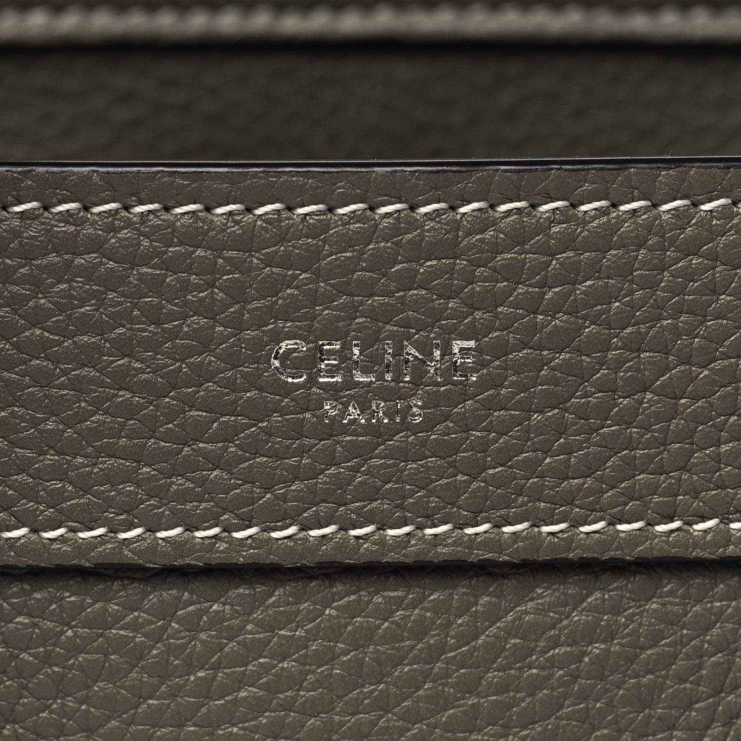 Celine Drummed Calfskin Nano Luggage Souris 6 of 11