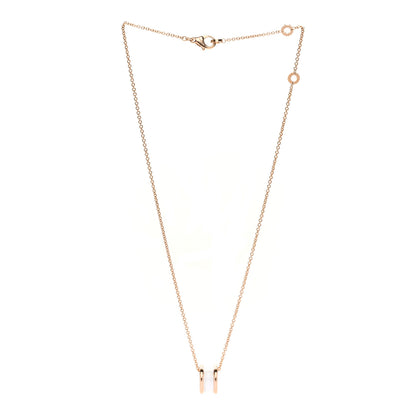 Bulgari 18K Rose Gold White Ceramic B.Zero1 Pendant Necklace 3 of 8