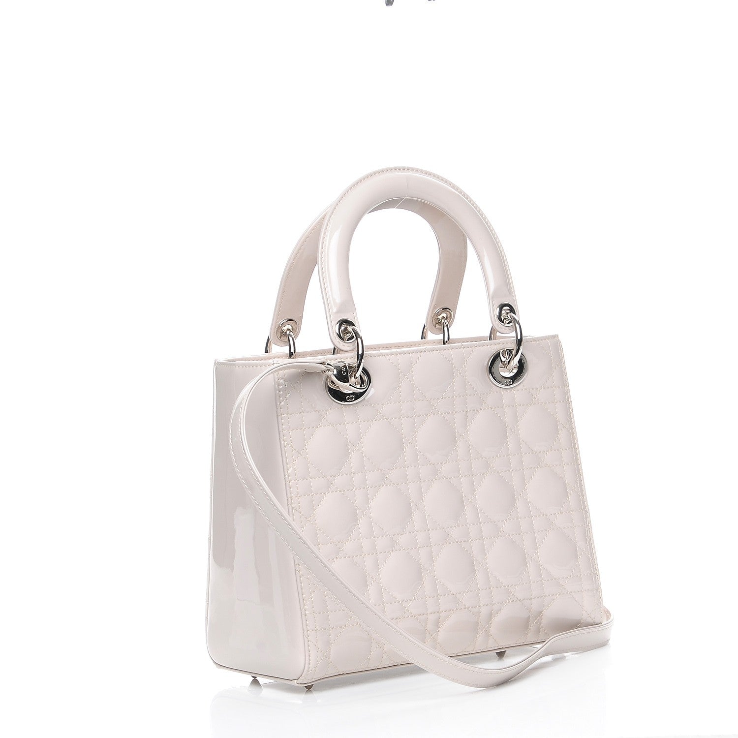 Christian Dior Patent Cannage Medium Lady Dior Grey 4 of 9