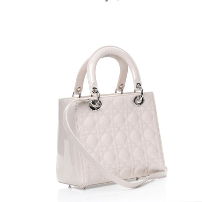 Christian Dior Patent Cannage Medium Lady Dior Grey 4 of 9