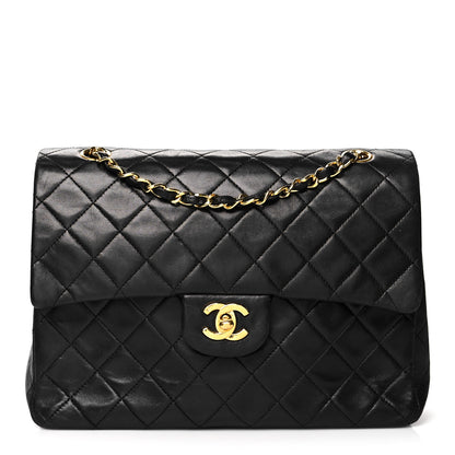 Chanel Lambskin Quilted Medium Double Flap Black 1 of 12