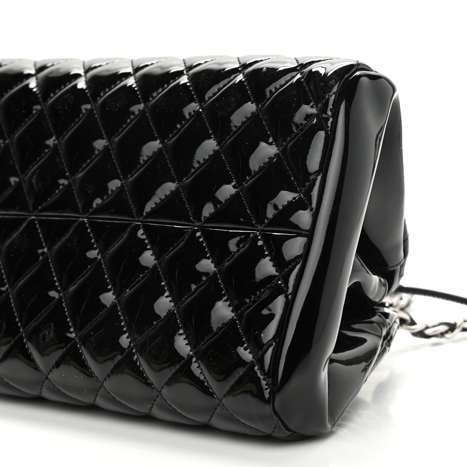 Chanel Patent Quilted Medium Just Mademoiselle Black 10 of 11