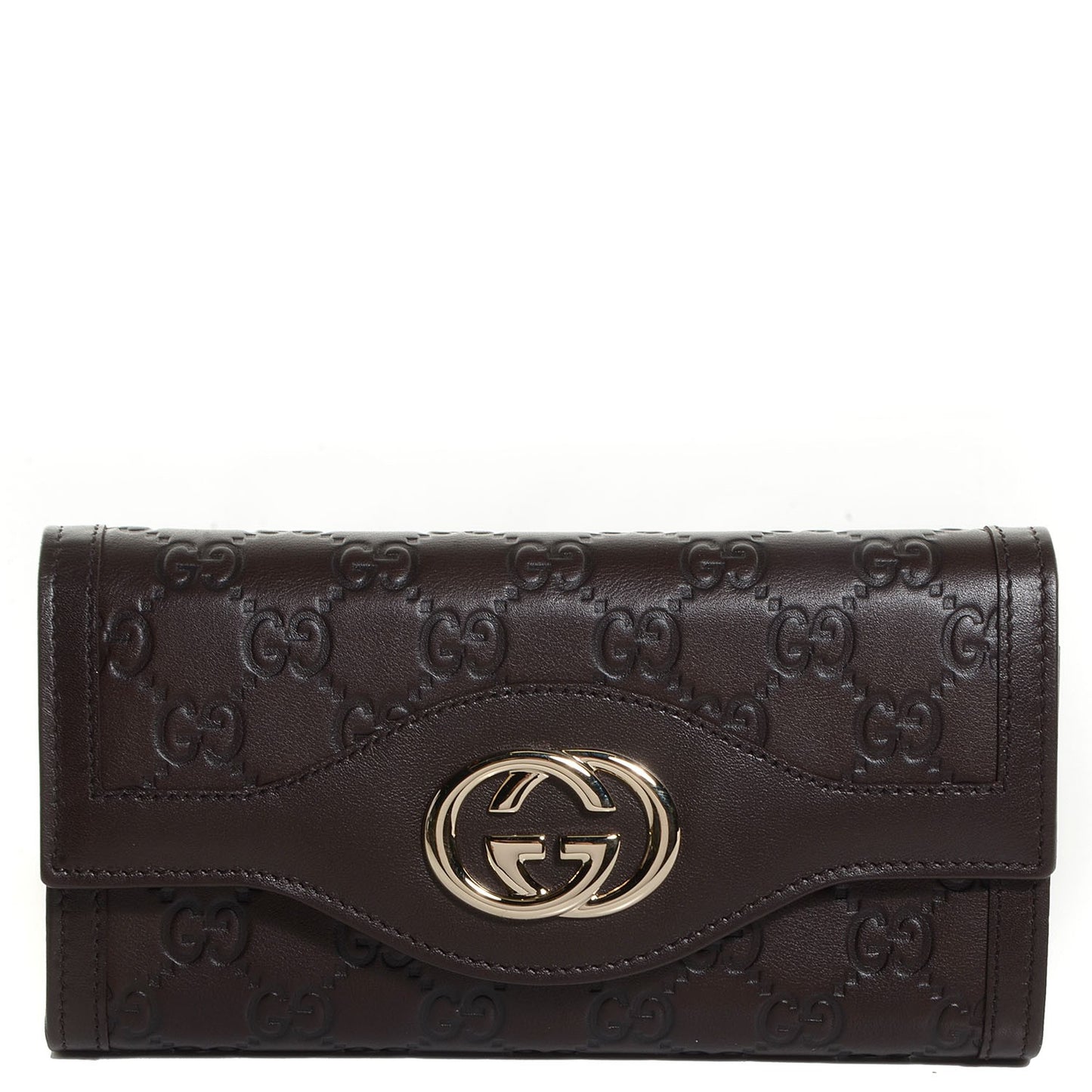 Guccissima Sukey Continental Wallet Chocolate