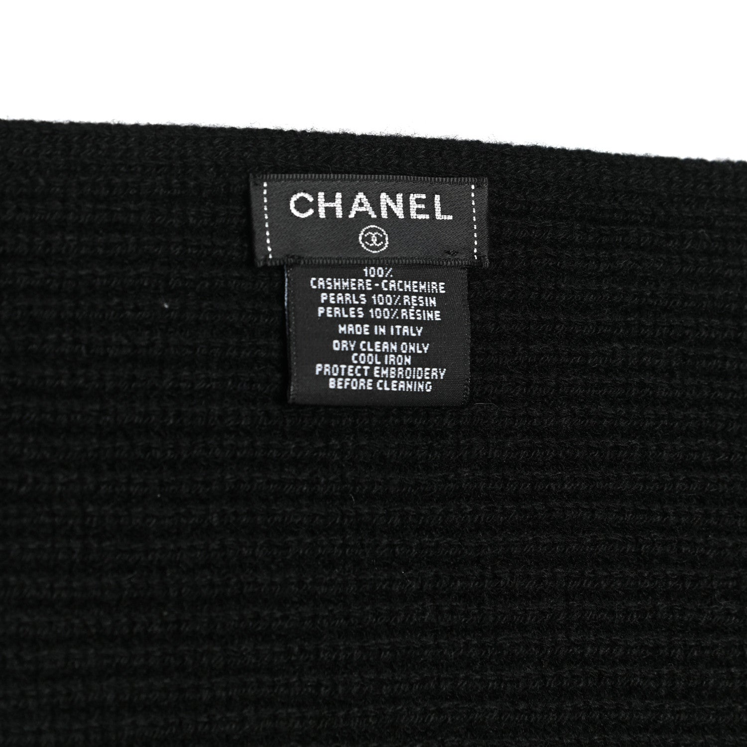 Chanel Cashmere CC Stole Black 3 of 3