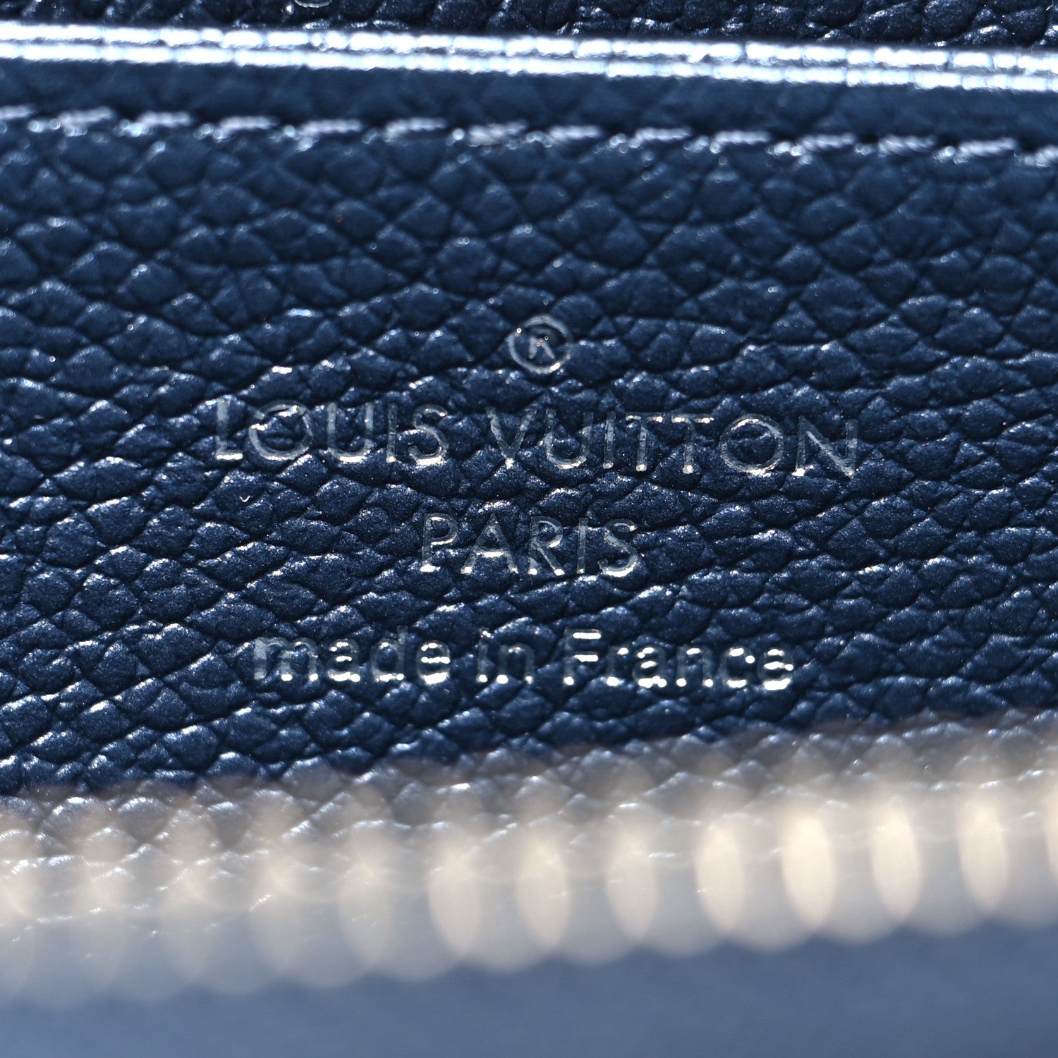 Louis Vuitton Metallic Empreinte Monogram Zippy Wallet Navy Nacre 6 of 7