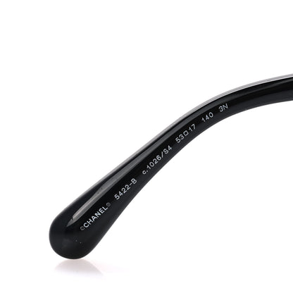 Chanel Acetate Strass Square Sunglasses 5422-B Black White 5 of 9
