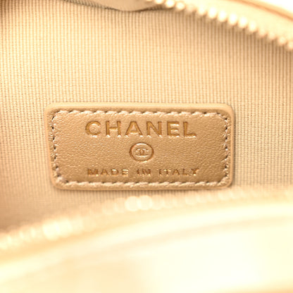 Chanel Metallic Lambskin Quilted CC In Love Heart Waist Belt Bag With Chain Gold 6 of 11