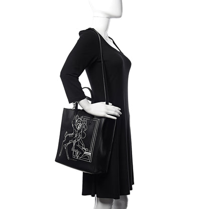 Givenchy Calfskin Bambi Print Small Stargate Shopper Tote Black 2 of 10