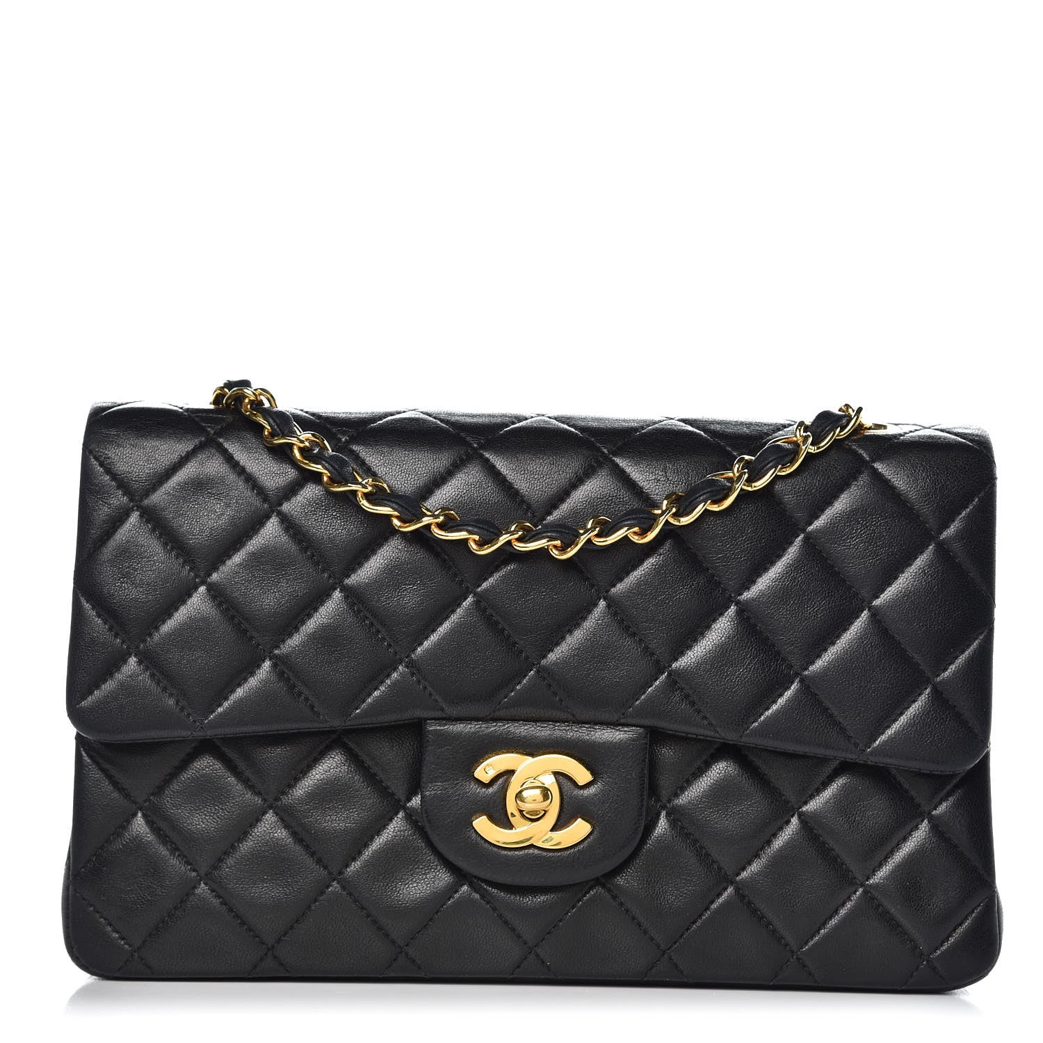 Chanel Lambskin Quilted Small Double Flap Black 1 of 14