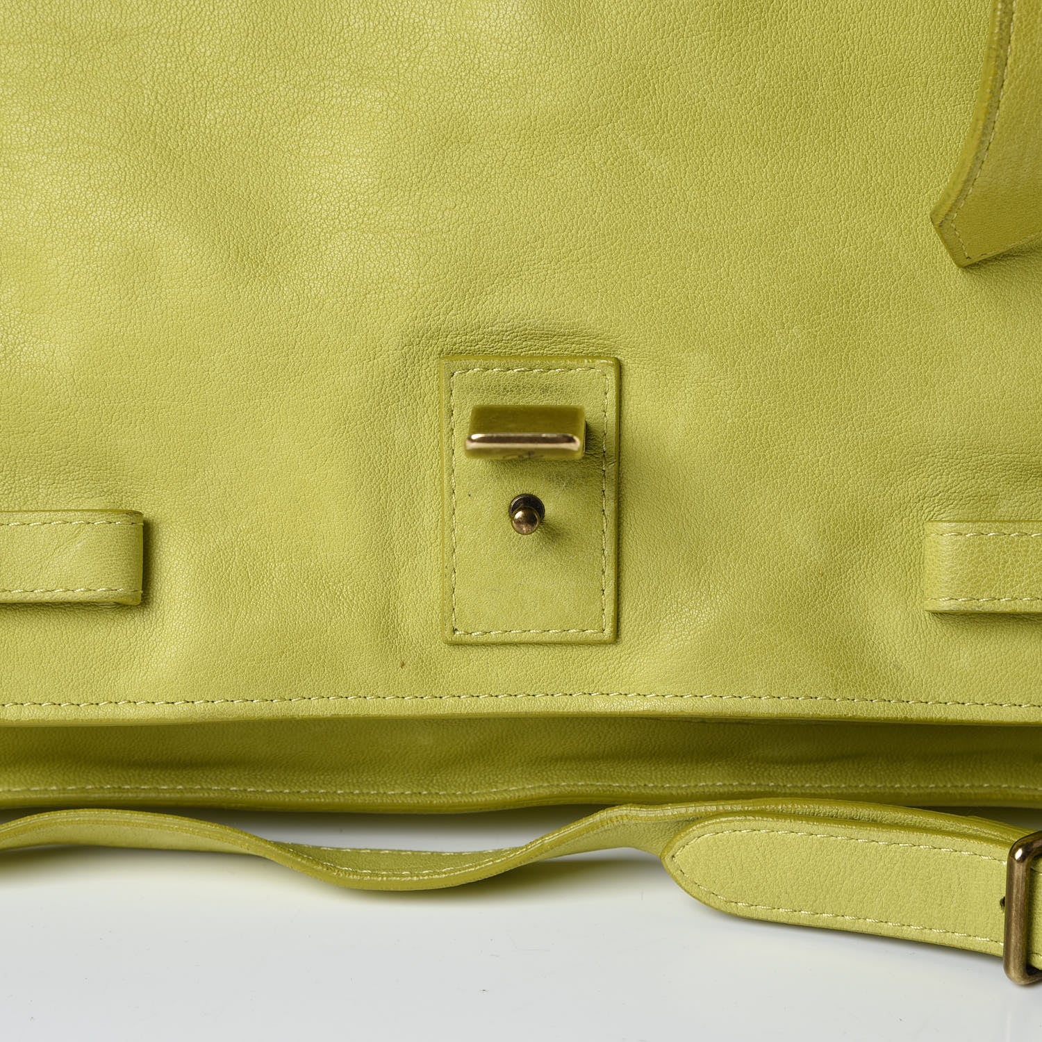 Proenza Schouler Lambskin Medium PS1 Satchel Citron 12 of 19