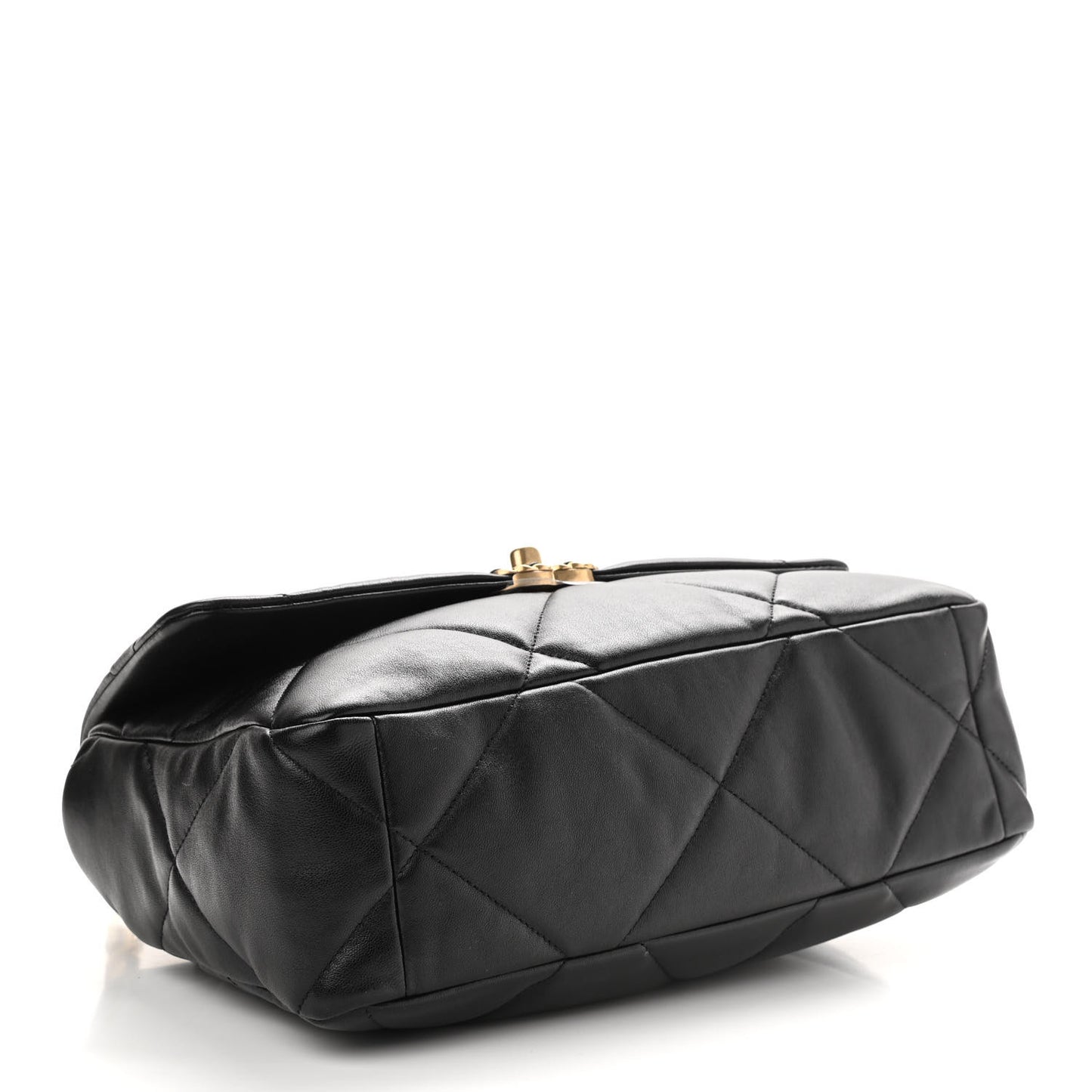 Lambskin Quilted Large Chanel 19 Flap Black