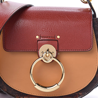 Chloe Calfskin Lizard Embossed Small Tess Bag Sepia Brown 10 of 10