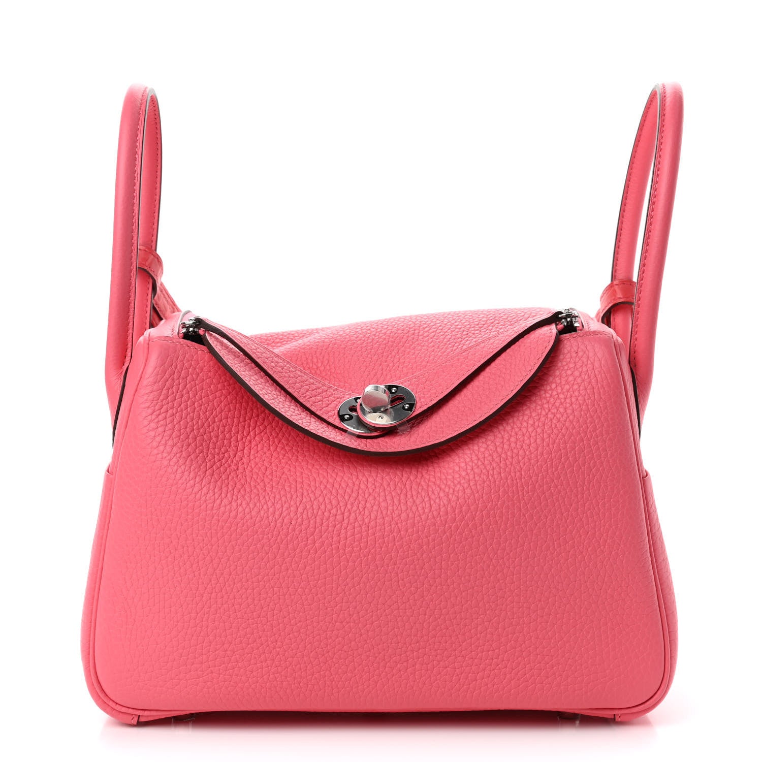 Hermes Taurillon Clemence Matte Niloticus Crocodile Touch Lindy 26 Rose Azalee 1 of 9