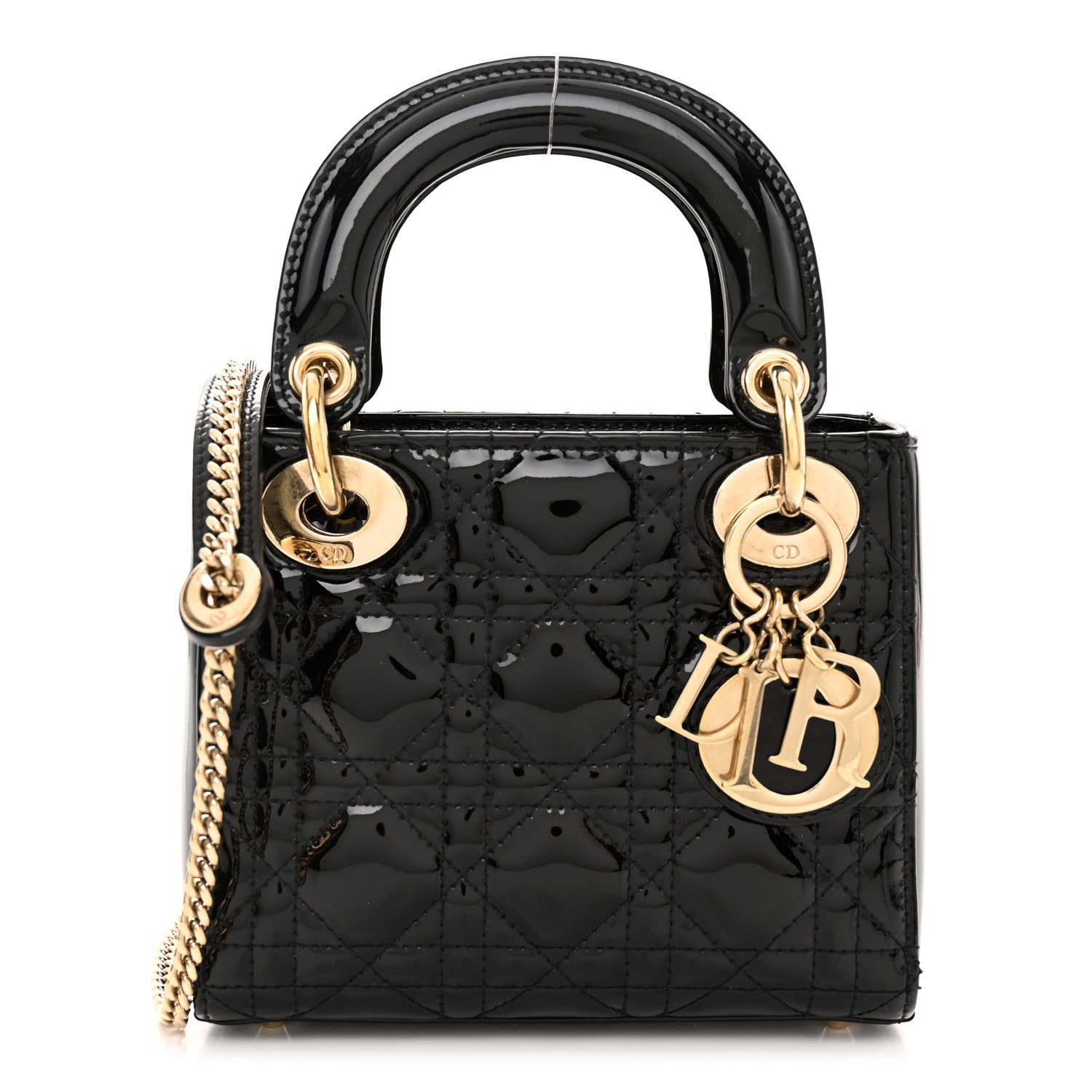 Christian Dior Patent Cannage Mini Lady Dior Black 1 of 9