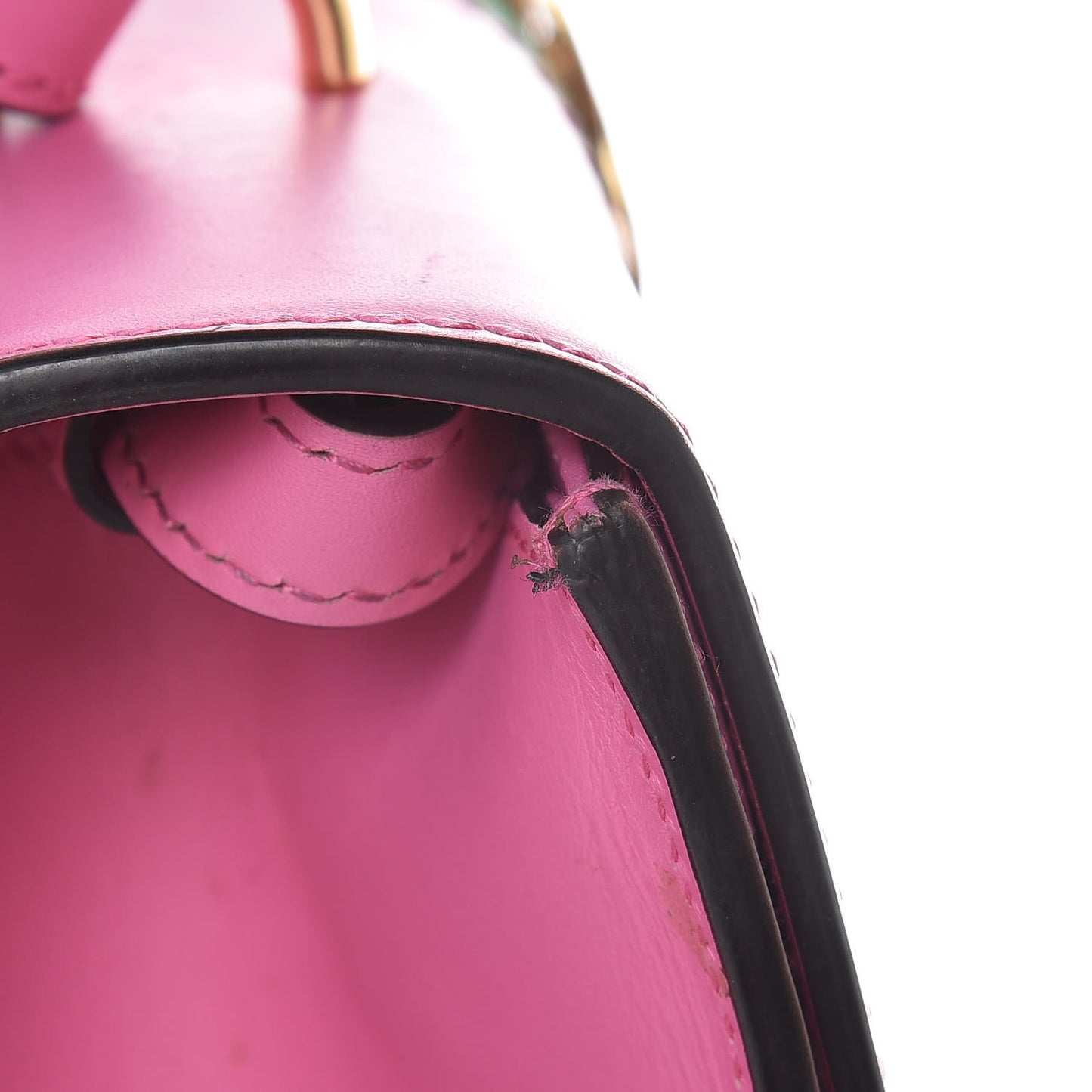 Vitello Fontanella Web Medium Sylvie Top Handle Bag Pink Tropical Flower