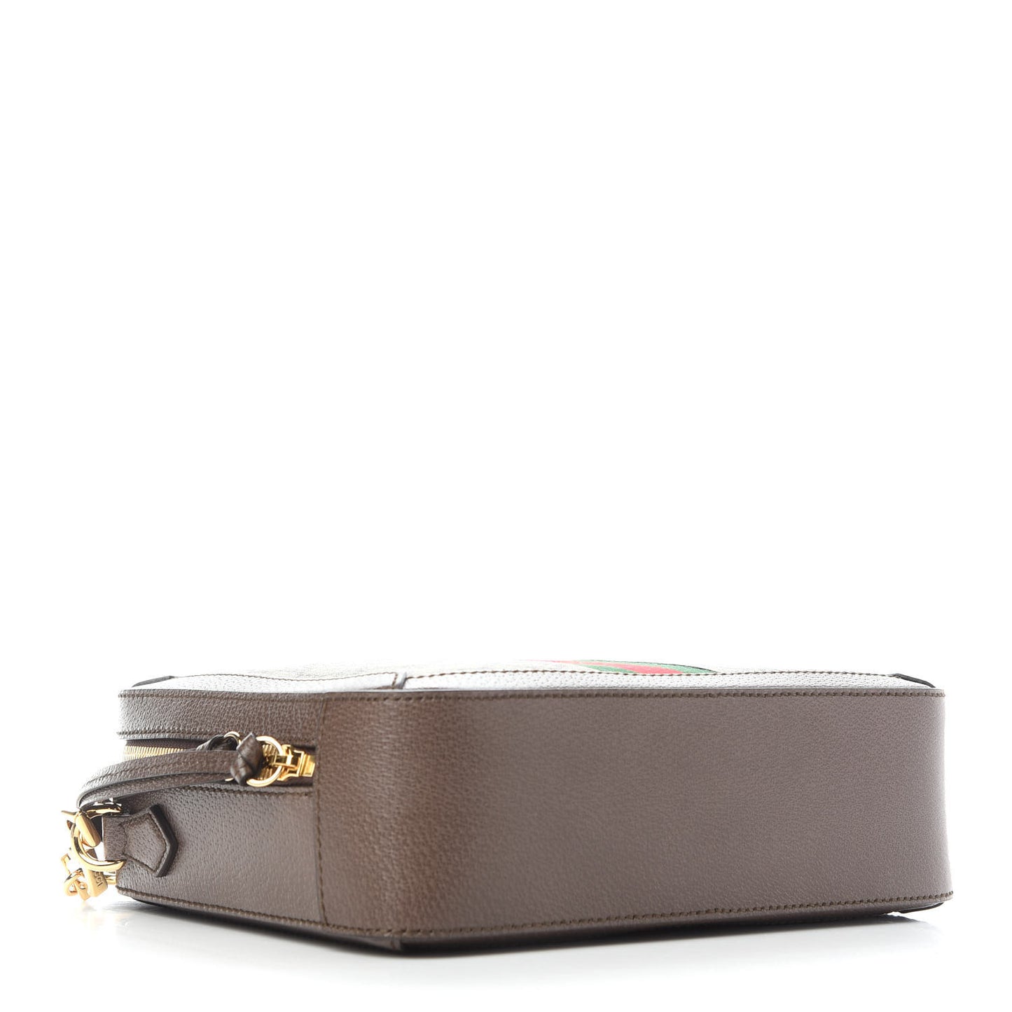 GG Supreme Monogram Web Small Ophidia Top Handle Shoulder Bag Brown