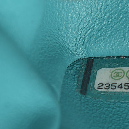 Chanel Caviar Quilted Mini Rectangular Flap Turquoise 6 of 11