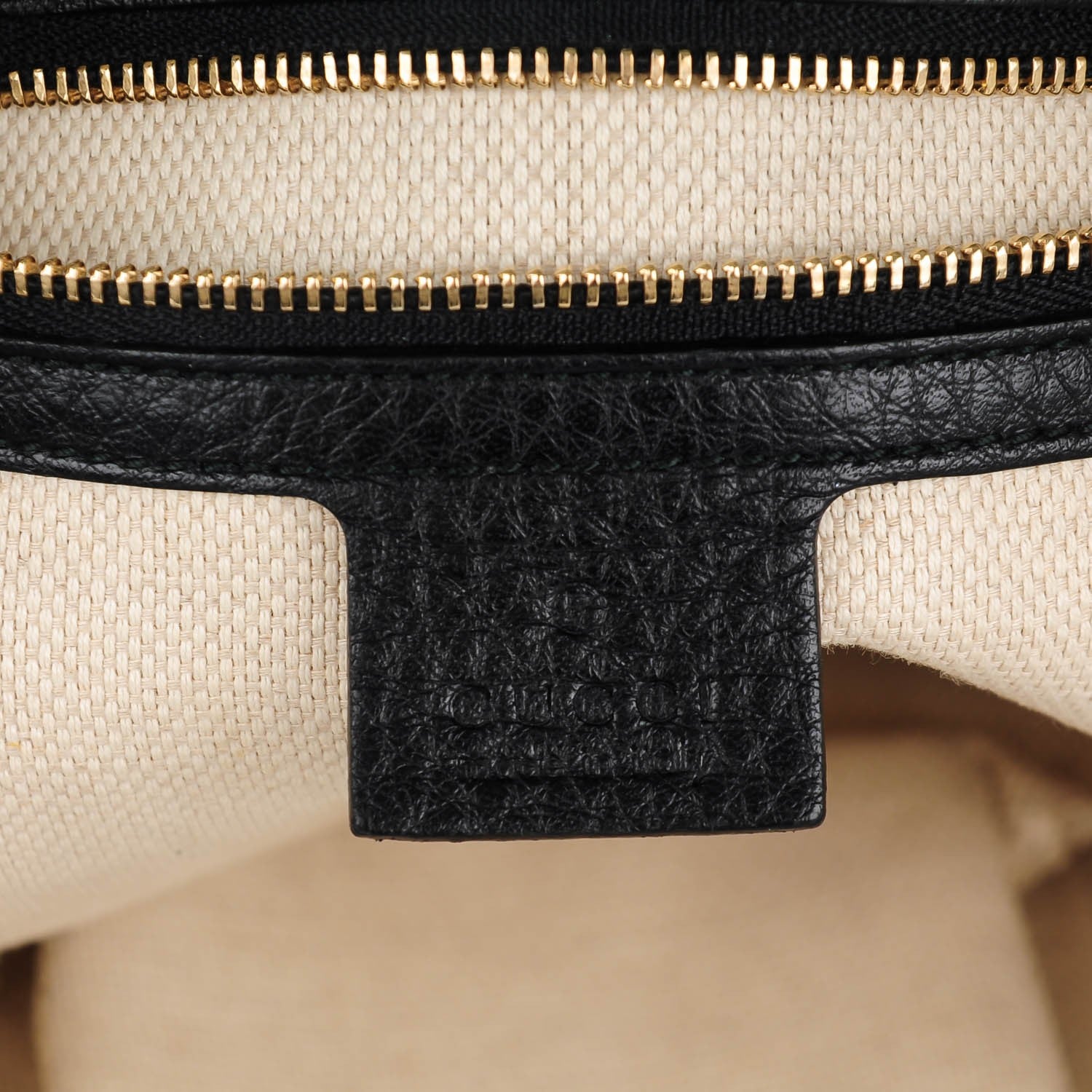 Gucci Pebbled Calfskin Medium Soho Chain Hobo Black 6 of 7