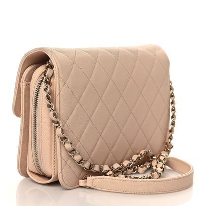 Chanel Caviar Quilted Large Like A Wallet Flap Light Beige 3 of 10